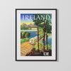 Classic Travel Poster - Ireland - CIE Railway Travel Vintage Framed Prints Gallery Frame 16x20