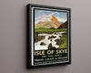 Classic Travel Poster - Isle Of Skye - Hotels Travel Vintage Framed Prints Floating Canvas 16x20