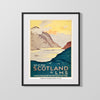 Classic Travel Poster - Isle of Skye - Scotland Travel Vintage Framed Prints Gallery Frame 16x20