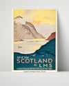 Classic Travel Poster - Isle of Skye - Scotland Travel Vintage Framed Prints Poster 16x20