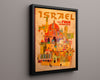 Classic Travel Poster - Israel - TWA Superjets Travel Vintage Framed Prints Floating Canvas 16x20
