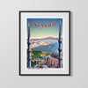 Classic Travel Poster - Istanbul - Skyline View Travel Vintage Framed Prints Gallery Frame 16x20
