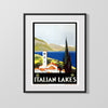 Classic Travel Poster - Italian Lakes - Scenic Travel Vintage Framed Prints Gallery Frame 16x20