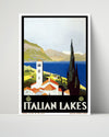 Classic Travel Poster - Italian Lakes - Scenic Travel Vintage Framed Prints Poster 16x20