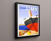Classic Travel Poster - Italy - Summer by the Sea Travel Vintage Framed Prints Floating Canvas 16x20