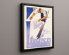 Classic Travel Poster - Italy - Winter Ski Poster Travel Vintage Framed Prints Floating Canvas 16x20