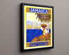 Classic Travel Poster - Jamaica - Gem of the Tropics Travel Vintage Framed Prints Floating Canvas 16x20
