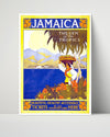 Classic Travel Poster - Jamaica - Gem of the Tropics Travel Vintage Framed Prints Poster 16x20