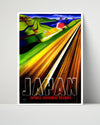 Classic Travel Poster - Japan - Japanese Railways Travel Vintage Framed Prints Poster 16x20