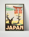 Classic Travel Poster - Japan - Japan Mail Travel Vintage Framed Prints Poster 16x20