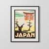 Classic Travel Poster - Japan - Japan Mail Travel Vintage Framed Prints Gallery Frame 16x20