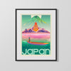 Classic Travel Poster - Japan - Mt Fuji Travel Vintage Framed Prints Gallery Frame 16x20