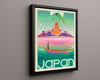 Classic Travel Poster - Japan - Mt Fuji Travel Vintage Framed Prints Floating Canvas 16x20
