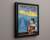 Classic Travel Poster - Java - Batavia Travel Vintage Framed Prints Floating Canvas 16x20