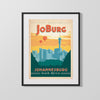 Classic Travel Poster - Johannesburg - South Africa Travel Vintage Framed Prints Gallery Frame 16x20