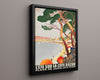 Classic Travel Poster - Juan-les-Pins - Cote dAzur Travel Vintage Framed Prints Floating Canvas 16x20