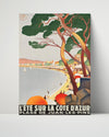 Classic Travel Poster - Juan-les-Pins - Cote dAzur Travel Vintage Framed Prints Poster 16x20