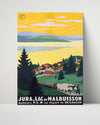 Classic Travel Poster - Jura - Lac de Malbuisson Travel Vintage Framed Prints Poster 16x20