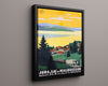 Classic Travel Poster - Jura - Lac de Malbuisson Travel Vintage Framed Prints Floating Canvas 16x20