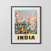 Classic Travel Poster - Kashmir - India Blossoms Travel Vintage Framed Prints Gallery Frame 16x20
