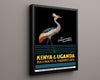 Classic Travel Poster - Kenya and Uganda - Railways Travel Vintage Framed Prints Floating Canvas 16x20