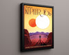 Classic Travel Poster - Kepler-16b - SciFi Travel Vintage Framed Prints Floating Canvas 16x20