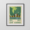 Classic Travel Poster - Kew Gardens - Bluebells Travel Vintage Framed Prints Gallery Frame 16x20