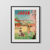 Classic Travel Poster - Kyoto - Japan Spring Travel Vintage Framed Prints Gallery Frame 16x20