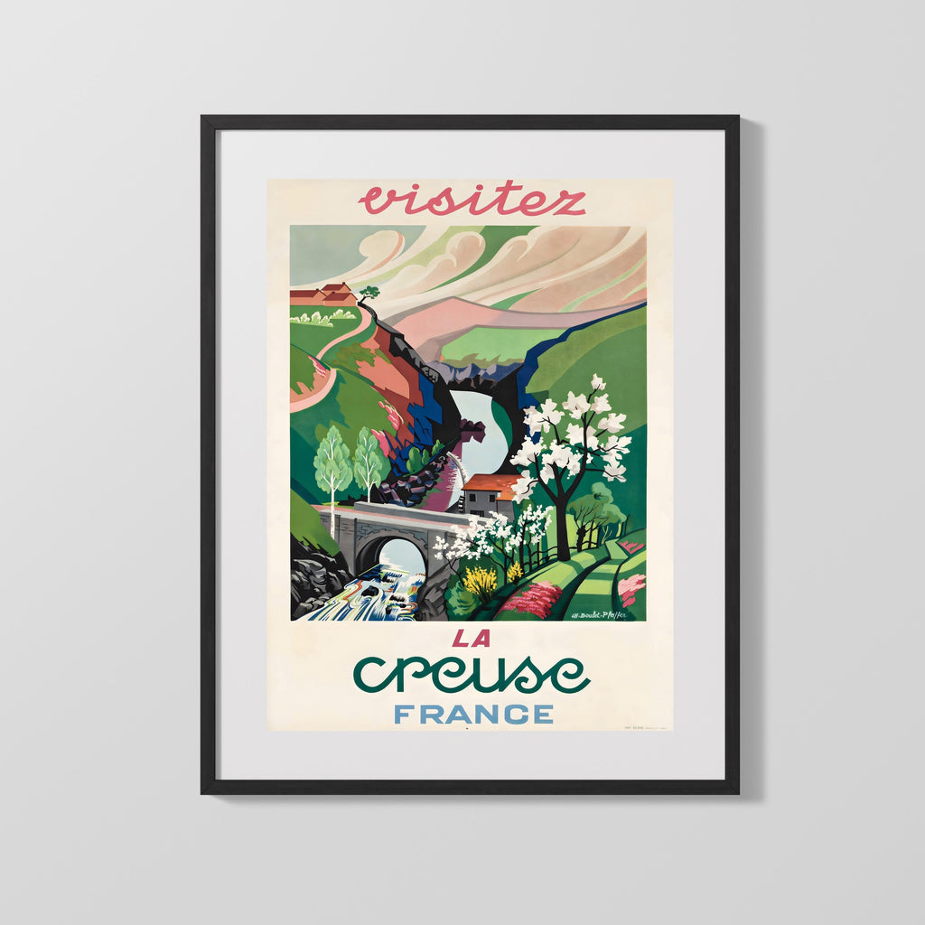 Classic Travel Poster - La Creuse - France Travel Vintage Framed Prints Gallery Frame 16x20