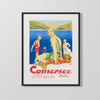 Classic Travel Poster - Lake Como - Italia Travel Vintage Framed Prints Gallery Frame 16x20