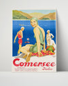 Classic Travel Poster - Lake Como - Italia Travel Vintage Framed Prints Poster 16x20