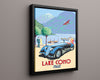 Classic Travel Poster - Lake Como - Italy Travel Vintage Framed Prints Floating Canvas 16x20