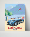 Classic Travel Poster - Lake Como - Italy Travel Vintage Framed Prints Poster 16x20