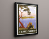 Classic Travel Poster - Lake Garda - Italia Travel Vintage Framed Prints Floating Canvas 16x20