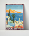 Classic Travel Poster - Lake Maggiore - Italian Lakes Travel Vintage Framed Prints Poster 16x20