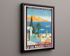 Classic Travel Poster - Lake Maggiore - Italian Lakes Travel Vintage Framed Prints Floating Canvas 16x20