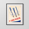 Classic Travel Poster - Lake Placid - Ski Resort Travel Vintage Framed Prints Gallery Frame 16x20