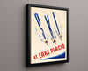 Classic Travel Poster - Lake Placid - Ski Resort Travel Vintage Framed Prints Floating Canvas 16x20