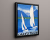 Classic Travel Poster - Lake of Thun - Switzerland Travel Vintage Framed Prints Floating Canvas 16x20