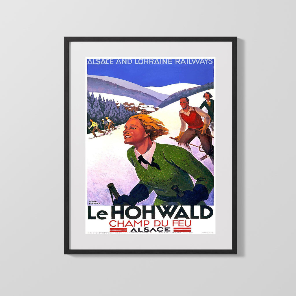 Classic Travel Poster - Le Hohwald - Alsace Travel Vintage Framed Prints Gallery Frame 16x20