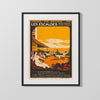 Classic Travel Poster - Les Escaldes - Pyrenees Travel Vintage Framed Prints Gallery Frame 16x20