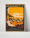 Classic Travel Poster - Les Escaldes - Pyrenees Travel Vintage Framed Prints Poster 16x20