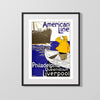 Classic Travel Poster - Liverpool - American Line Ship Haverford Travel Vintage Framed Prints Gallery Frame 16x20