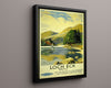 Classic Travel Poster - Loch Eck - Argyll Railway Travel Vintage Framed Prints Floating Canvas 16x20