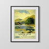 Classic Travel Poster - Loch Eck - Argyll Railway Travel Vintage Framed Prints Gallery Frame 16x20
