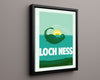 Classic Travel Poster - Loch Ness - Scotland Travel Vintage Framed Prints Floating Canvas 16x20