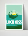 Classic Travel Poster - Loch Ness - Scotland Travel Vintage Framed Prints Poster 16x20