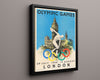 Classic Travel Poster - London - 1948 Olympics Travel Vintage Framed Prints Floating Canvas 16x20