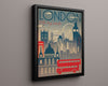 Classic Travel Poster - London - Big Smoke Travel Vintage Framed Prints Floating Canvas 16x20