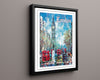 Classic Travel Poster - London - Delta Airlines Travel Vintage Framed Prints Floating Canvas 16x20